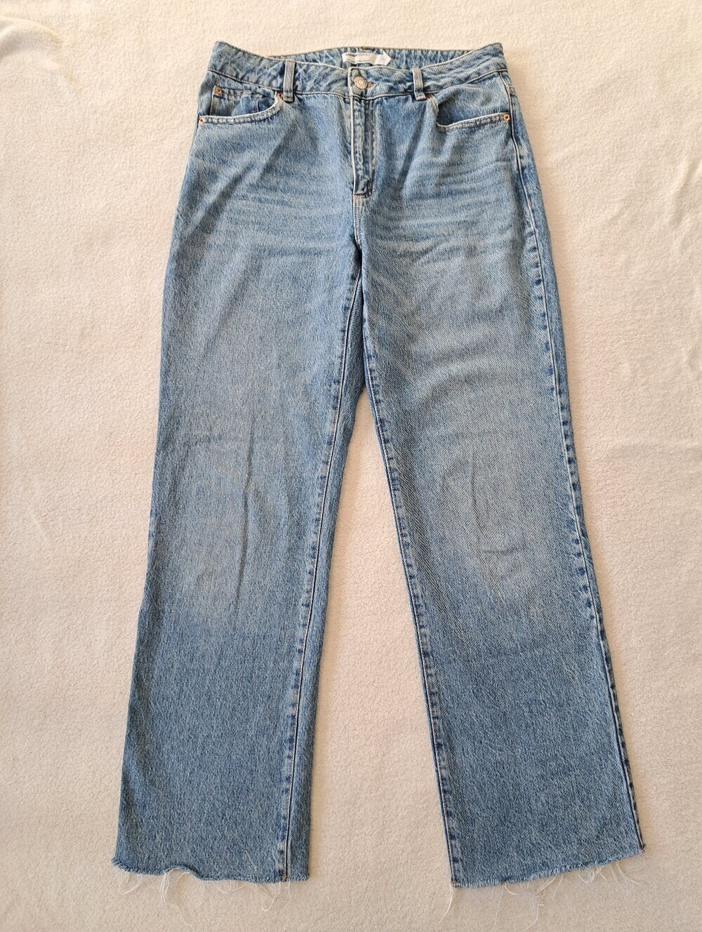 Garage 90s Straight Denim Women’s Size 30 Jeans Blue Frayed High Rise Casual